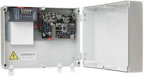 Медиаконвертер OSNOVO OMC-1000-11HX/W Уличный медиаконвертер Gigabit Ethernet с поддержкой PoE. Порты: 1 x GE (10/100/1000Base-T) с PoE (до 30W), 1 x GE SFP (1000Base-X). Встроенная грозозащита. Соответствует станда
