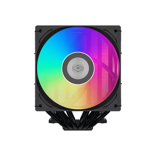 Кулер для процессора/ CPU Cooler PCCooler RT620 ARGB BK (250W, 4-pin PWM, 157mm, Al/Cu, 6x6mm, 2x120mm, 73.32CFM, 34.9dBA, 2200RPM, S: 1851/1700/1200/115X, AM5/AM4, black)