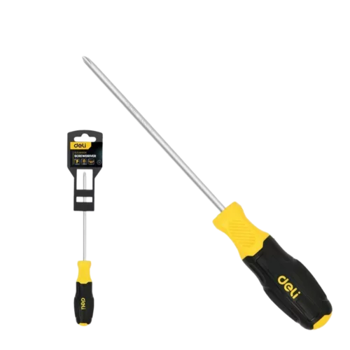 Крестовая отвертка Deli DL636150N PH2x150мм сталь Cr-V, двухкомпонентная прорезиненная рукоять