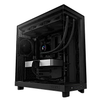Корпус без блока питания/ Case NZXT H6 Flow, Midi-Tower, TG, 3x120mm, 2xUSB-A 3.2 + 1xUSB-C 3.2, ATX, mATX, mITX Black (CC-H61FB-01)