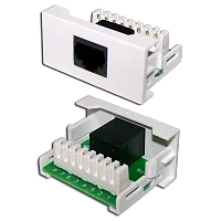 Вставка Mosaic 22.5x45 1xRJ45 Cat.5e, белая (LAN-WA-LP-45/ 5E-WH) (LAN-WA-LP-45/5E-WH)