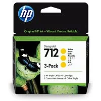 Картинка Картриджи HP 712 29 мл. желтые 3 шт. (3ED79A) 