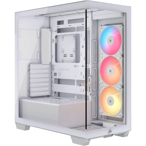 Корпус без блока питания/ Case Corsair 3500X RS-R ARGB, Midi-Tower, TG, 3x120mm ARGB, 2xUSB-A 3.2, 1xUSB 3.2 Type-C, E-ATX, ATX, mATX, mITX White (CC-9011323-WW)