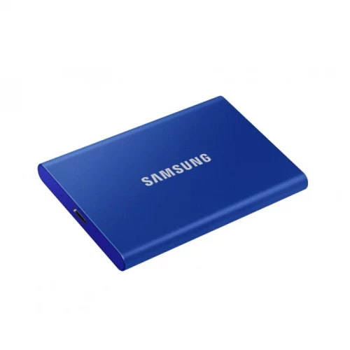 Внешние HDD и SSD/ Samsung External SSD T7, 2000GB, Type-C, USB 3.2 Gen2, R/W 1050/1000MB/s, 85x57x8mm, Indigo Blue (12 мес.) (MU-PC2T0H/WW) фото 2