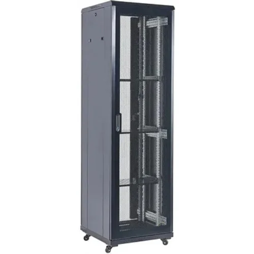 Шкаф серверный Rexant (04-4266-232) напольный 42U 600x800мм пер.дв.перфор. металл 2 бок.пан. направл.под винты 800кг черный 92кг 230град. 2054мм IP20 сталь