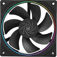 Кулер для корпуса/ Case Cooler Thermalright TL-S12R Reverse (120x120x25mm, 4-pin PWM, ARGB, 47.6CFM, 23.2dBA, 1500RPM, Black)