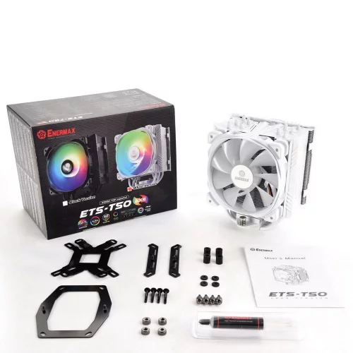 Вентилятор Enermax ETS-T50A-W-ARGB Universal, TDP 230W, 500;1600 RPM, 23.81;71.32CFM, 14;24dB(A), WHITE, ARGB, RTL {8} (724205) фото 6