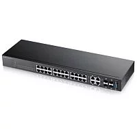 Коммутатор/ ZYXEL NebulaFlex Pro GS2220-28 Hybrid L2 Switch, rack 19 ", 24xGE, 4xCombo (SFP / RJ-45), silent, standalone / cloud management (GS2220-28-EU0101F)
