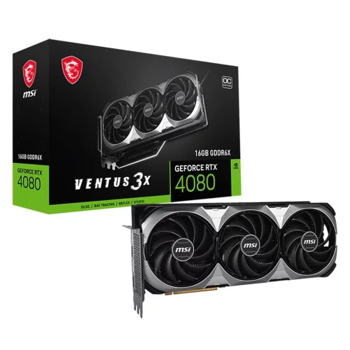 Видеокарта MSI RTX4080 VENTUS 3X E OC 16GB GDDR6X 256bit 2xDP 2xHDMI 3FAN RTL (RTX 4080 16GB VENTUS 3X E OC)
