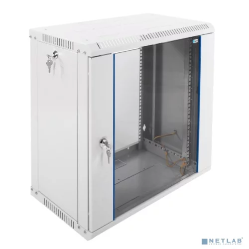 ЦМО Шкаф телекоммуникационный настенный разборный 12U (600х350) дверь стекло,цвет черный (ШРН-Э-12.350-9005) (1 коробка)