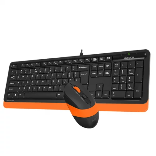 Клавиатура + мышь A4Tech Fstyler F1010, Wired, USB, 600-1000-1600dpi, 4But, Multimedia (F1010 ORANGE) фото 4