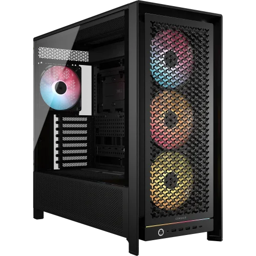 Корпус без блока питания/ Case Corsair Frame 5000D RS ARGB High-Airflow, Midi-Tower, TG, 4x140mm ARGB, 4xUSB-A 3.2, 1xUSB 3.2 Type-C, E-ATX, ATX, mATX, mITX Black (CC-9011309-WW)