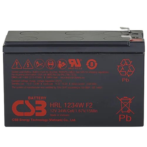 CSB Аккумуляторная батарея для ИБП (10-12 лет) (12V/ 9Ah) (HRL1234W F2 FR CSB)