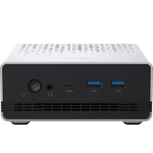 Компьютер/ Chuwi Ubox AMD Ryzen 5 6600H(3.3Ghz)/16384Mb/512PCISSDGb/Int:AMD Radeon/BT/WiFi/war 1y/1.35kg/Iron Gray/Win11Pro + DDR5 (SODIMM MAX 64GB)(RAM slot*2)/USB2.0*1/USB3.2G1*3/Type-C*1(DP,PD)/HDMI*1/DP*1/RJ45*2/WIFI6,BT5. (CWI604P)