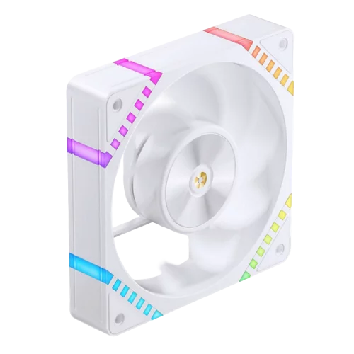 Кулер для корпуса/ Case Cooler JONSBO HF2-120WR Reverse (120x120x25mm, 4-pin PWM, ARGB, 63.3CFM, 29.5dBA, 2200RPM, White)