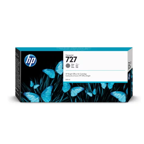 Картридж/ HP 727 300-ml Gray DesignJet Ink Cartridge (F9J80A)