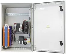 Уличный коммутатор OSNOVO OSP-46TB1(SW-80802/ILS(port 90W)) Уличный управляемый (L2+) коммутатор на 10 портов с термостабилизацией, резервным питанием и функцией мониторинга температуры/влажности/напряжения на базе улич