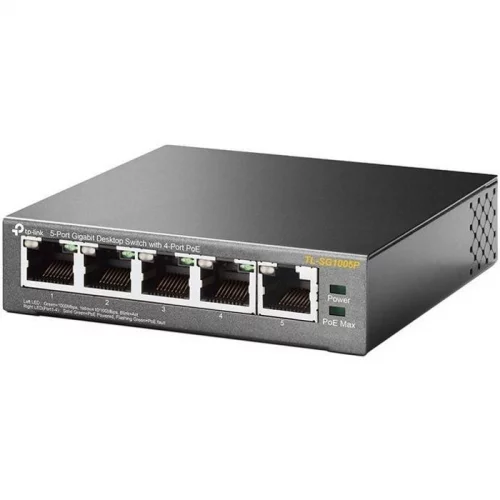 Коммутатор TP-Link TL-SG1005P, 5-Port Gigabit Desktop Switch with 4-Port PoE+, 65 W (TL-SG1005P)