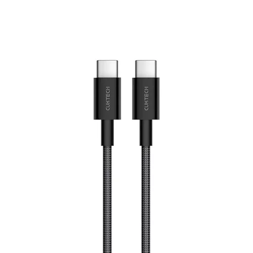 USB кабель CukTech Type-C to Type-C braided cable（1.5m）3A 60W black CTC315P (CKCTC315PCHG)