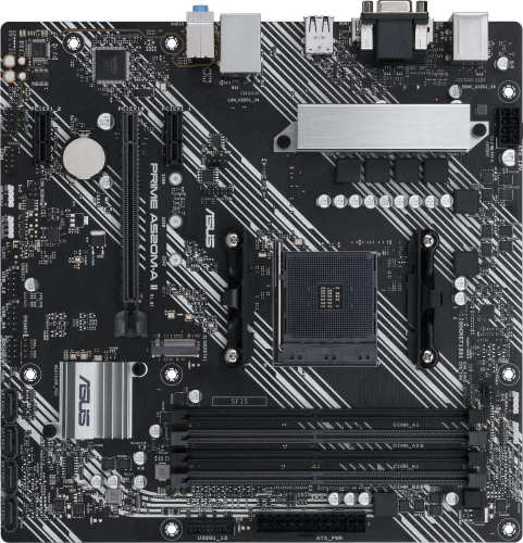 ASUS PRIME A520M-A II/ CSM, Socket AM4, A520, 4*DDR4, D-Sub+DP+HDMI, SATA3 + RAID, Audio, Gb LAN, USB 3.2*5, USB 2.0*4, COM*1 header (w/ o cable), mATX ; 990MB17H0-M0EAYC (PRIME A520M-A II/CSM)