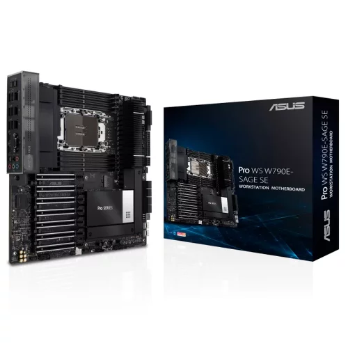 Материнская плата ASUS PRO WS W790E-SAGE SE, Intel® W790, 8*DDR5, 8*SATA, 3*M.2, 2 x SlimSAS, 5*USB 3.2, 2*USB 2.0,Type-C, 11*PCIx16, VGA, CEB (90MB1C20-M0EAY0)