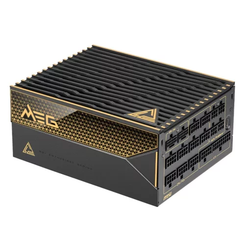 Блок питания ПК MSI MEG Ai1600T PCIE5 , 1600W, 80+ Titanium, полностью модульный, ATX 3.1, PCIE5.1, RTL (306-7ZPEX11-CE0)