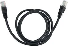 Патч-корд Buro UTP 4 пары cat.5E CCA molded 1м черный RJ-45 (m)-RJ-45 (m) (1645628) (1645628#MLN)