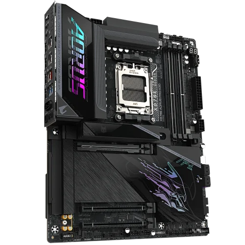 Материнская плата Gigabyte X870E AORUS PRO X3D X870E, AM5, 4*DDR5, 3*PCIEx16, 4*M.2, 2*TypeC, 5*USB3.2Gen2, 7*USB3.2Gen1, 4*USB2.0, 4*SATA3.0, 5G, 2*Type-C(DP), HDMI, ATX, RTL фото 4