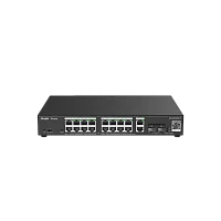 Коммутатор смарт 16*1Гб/ c POE + 2*1Гб/ SFP, POE бюджет 250 Вт, металлический корпус (RG-ES220GS-P)
