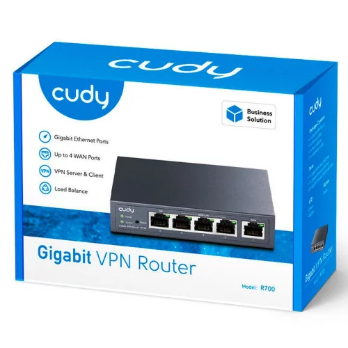 Маршрутизатор/ Gigabit Multi-WAN VPN Router, 1 GbE WAN, 1GbE LAN, 3 Configurable WAN/LAN, Load balancing, Link Backup, Zerotier/Wireguard/OpenVPN/IPSec/L2TP/PPTP VPN Server and Client, Zerotier, IPv6, TR069/098/TR181/TR111, DNS over (R700) фото 6