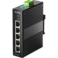 Промышленный коммутатор/ 5-Port 10/ 100M Aluminum Industrial Switch, 4 10/ 100M Ports, 1 10/ 100M Uplink Ports, Din-Rail& Wall mounts installation, Din-rail design, Power supply: DC 9.6~57V, work temp (IF1005)