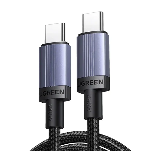 Кабель зарядный UGREEN L532 (65907) USB-C to USB-C PD Fast Charging Cable 240W Max. Длина: 1м. Цвет: серый космос (65907_)