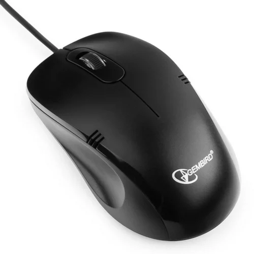 Gembird MOP-100 Black {Мышь, USB, черный, 3 кнопки, 1000 DPI, кабель 1.5м} фото 2