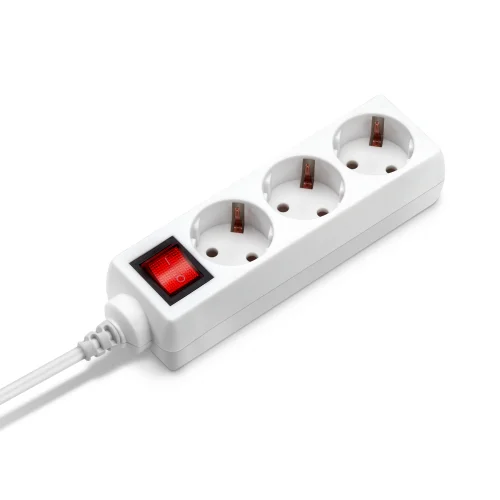 Сетевой удлинитель Buro BU-PS3.1/ W 1.5м (3 розетки) белый (пакет ПЭ) (BU-PS3.1/W)