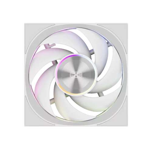 Кулер для корпуса/ Case Cooler PCCooler F7 X120 ARGB WH (120x120x28mm, 4-pin PWM, ARGB, 83CFM, 33.1dBA, 3000RPM, White)