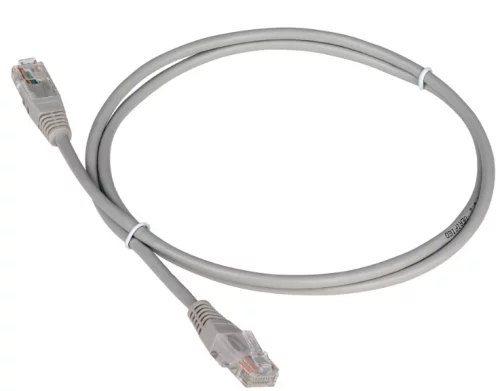 Патч-корд TWT UTP кат.5e, с заливными колпачками, 0.15 м, серый (TWT-45-45-0.15-GY)