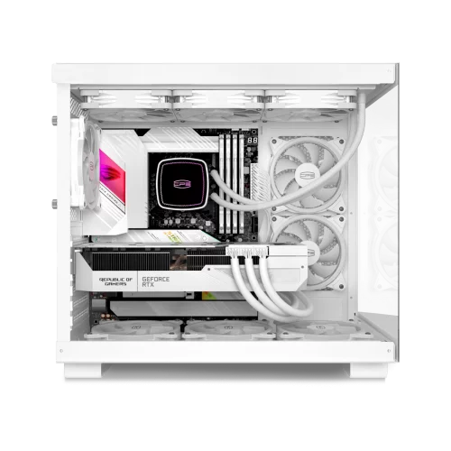 Корпус без блока питания/ Case PCCooler C3T500 ARGB WH, Midi-Tower, TG, 6x120mm ARGB, 1xUSB-C 3.1 + 2xUSB-A 3.0, ATX, mATX, mITX White фото 3