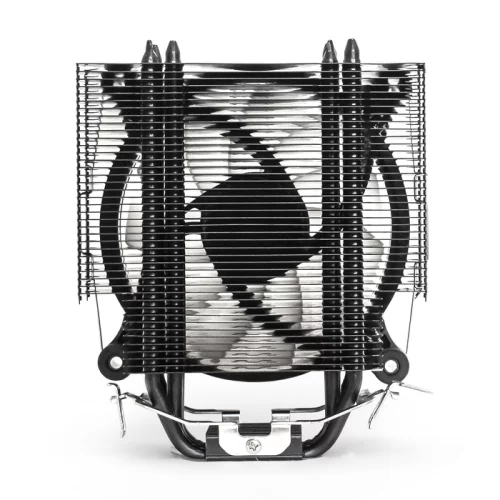 Exegate EX293667RUS Кулер ExeGate Dark Magic EXX400V2-PWM.RGB {Al+Cu, черное покрытие, 4 тепл.трубки, LGA775/ 1150/ 1151/ 1155/ 1156/ 1200/ 1700/ AM2/ AM2+/ AM3/ AM3+/ AM4/ FM1/ FM2/ 754/ 939/ 940, TDP 140W, Fan120m} фото 4