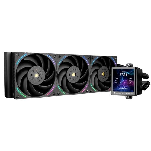 Система жидкостного охлаждения/ Water Cooling System Thermalright Frozen Vision 360 V2 (360mm, LED, Black, ARGB/ Fans: 3x120mm, 69CFM, 27dBA, 2150RPM/ Pump height 60mm, 23dBA, 3000RPM, Rad thickness 2 (F-VISION-BL-360-ARGB-V2)