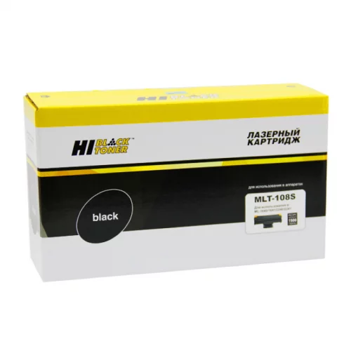 Картридж Hi-Black HB-MLT-D108S, черный, 1500 страниц, для Samsung ML-1640/ 1641/ 2240/ 2241 (9600105195)