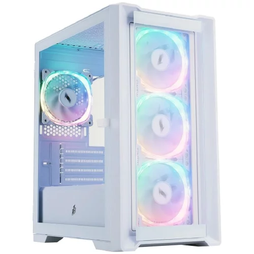 1STPLAYER TRILOBITE T4-G GLASS ARGB White / mATX / 4x120mm ARGB fans / T4-G-WH-4FS7-W