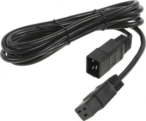 Hyperline PWC-IEC19-IEC20-3.0-BK Кабель питания IEC 320 C19 - IEC 320 C20 (3x1.5), 16A, прямая вилка, 3м, цвет черный (ПВС-АП-3*1,5-250-C19C20-16-3,0 ГОСТ 30851.1-2002 (МЭК 60320-1:1994))
