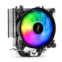 Exegate EX293667RUS Кулер ExeGate Dark Magic EXX400V2-PWM.RGB {Al+Cu, черное покрытие, 4 тепл.трубки, LGA775/ 1150/ 1151/ 1155/ 1156/ 1200/ 1700/ AM2/ AM2+/ AM3/ AM3+/ AM4/ FM1/ FM2/ 754/ 939/ 940, TDP 140W, Fan120m}