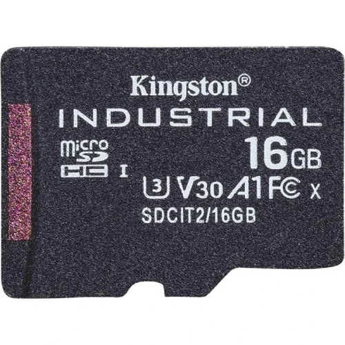 Флеш карта microSDHC 16Gb Class10 Kingston [SDCIT2/ 16GBSP] Industrial Temperature Class UHS-I без адаптера (SDCIT2/16GBSP)