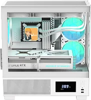 Корпус Formula V Line Crystal E1M White, MATX, USB3.0*2, Switch Display Panel