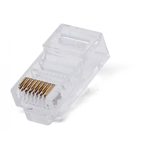 Filum FL-NA-PLUG5E-4 Коннектор RJ-45, 5E кат., сквозные отверстия, 8p8c, 6 мкм, универсальный, для одножильного и многожильного кабеля, уп/ 100 шт