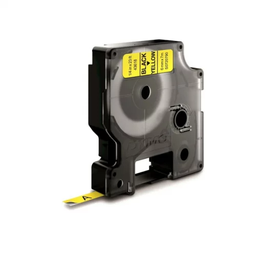 Картридж ленточный Dymo D1 S0720790 6 мм x 7 м, черный шрифт/желтый фон для Dymo