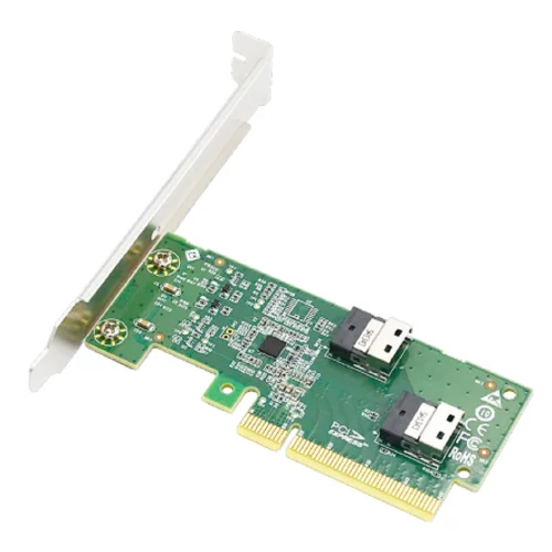 Адаптер для SSD/ PCIe x8 to Two SlimSAS SFF-8654 4i Adapter (LRNV9F12) фото 2