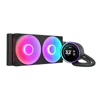Система жидкостного охлаждения для ПК/ Water Cooling System NZXT Kraken Elite 280 RGB (250W, 280mm, LED temp., Black/ Fans: 2x140mm, 98.61CFM, 34.5dBA, 2000RPM/ Pump height 65mm, 2800RPM, Rad thicknes (RL-KR28E-B2)