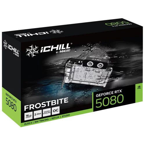 Видеокарта INNO3D RTX5080 ICHILL FROSTBITE 16GB GDDR7 256bit 3xDP HDMI 3FAN RTL (C50803-16D7X-1760FB) фото 7